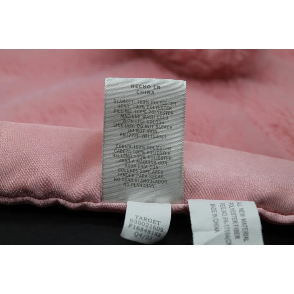 Cloud Island Pink Flamingo Security Blanket Lovey Baby Plush Satin Trim 14